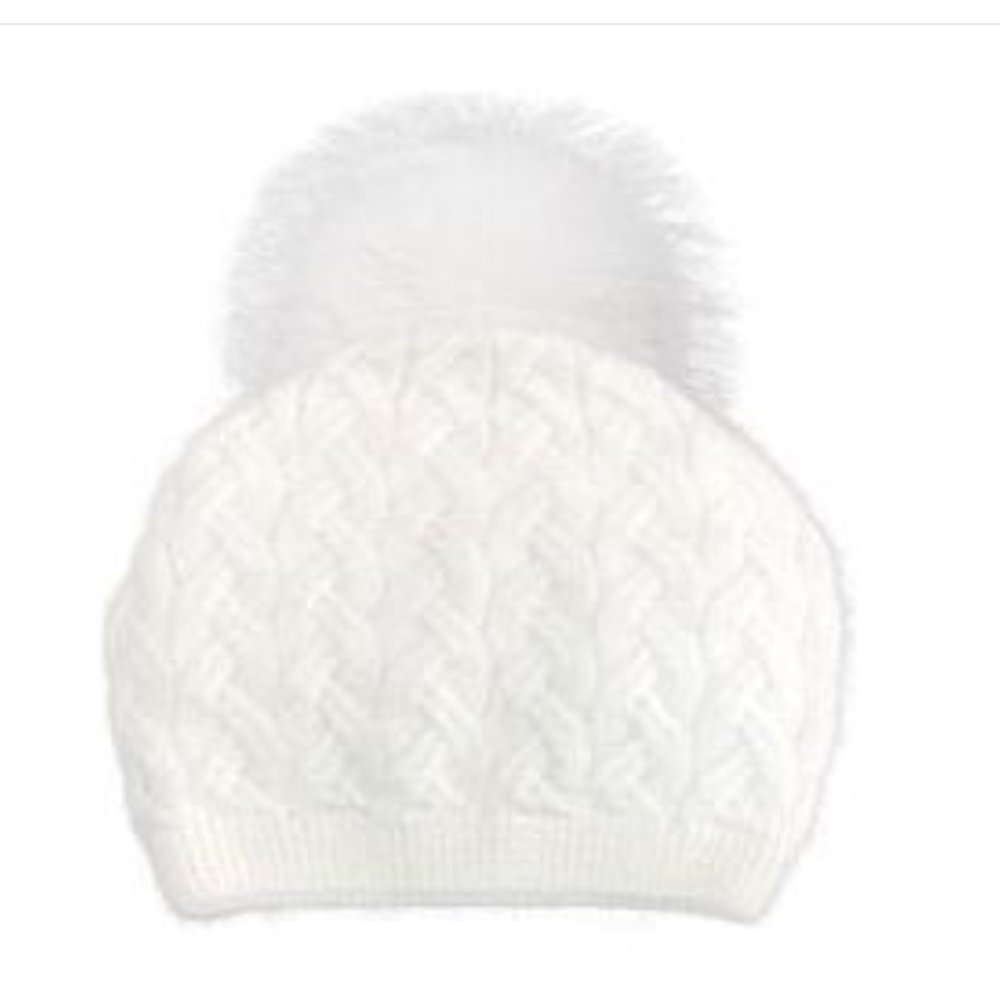 Genuine Fur Cashmere Pompom Hat in 4 Colors! New
